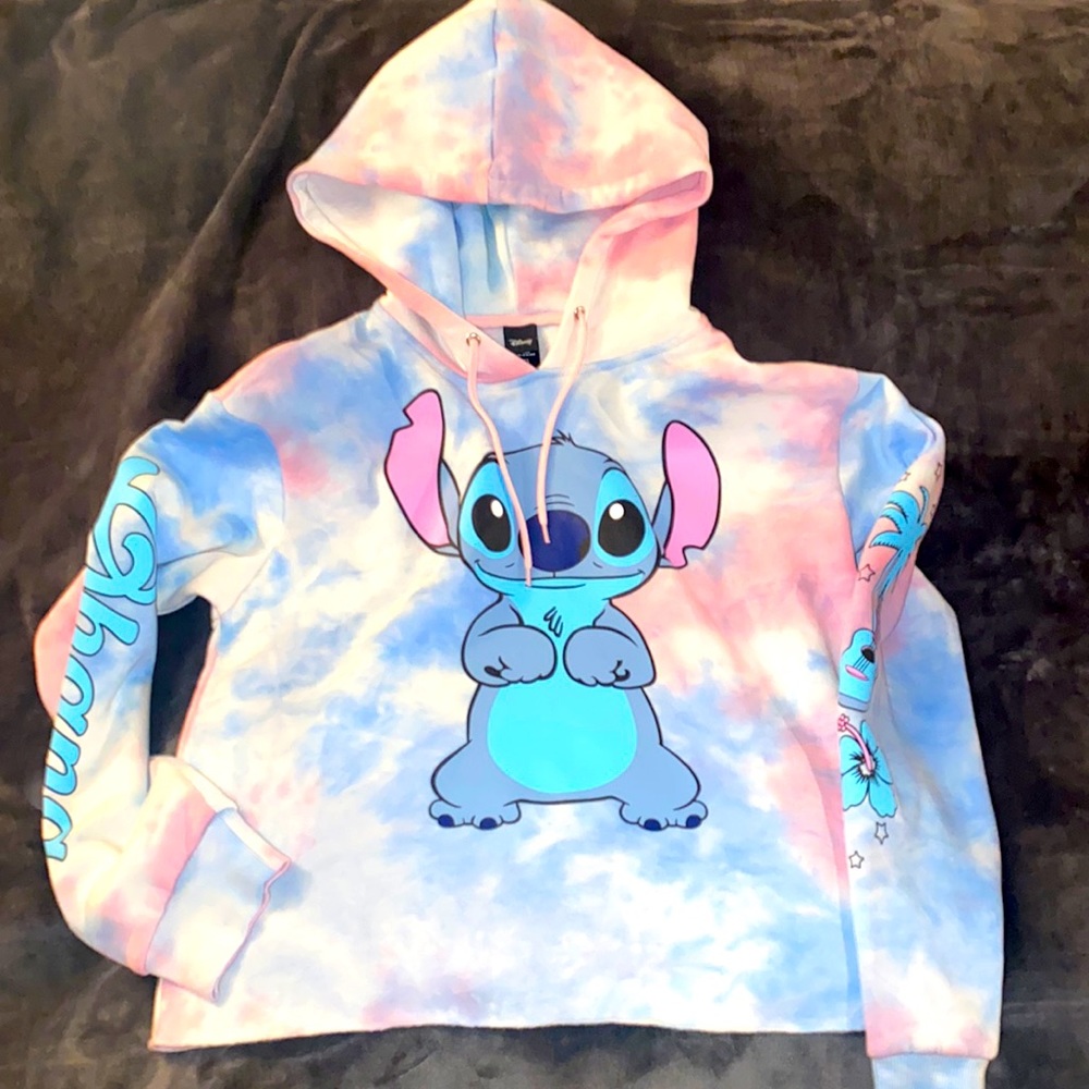 EVERYTHING $5 - Disney Stitch Cropped Hoodie Size XL